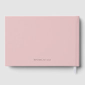 Modernes Dusty Pink Florals Brautparty Gästebuch (Rückseite)