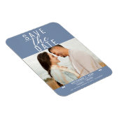 Modernes Dusty Pink Save the Date Hochzeitsstift F Magnet (Rechte Seite)