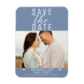 Modernes Dusty Pink Save the Date Hochzeitsstift F Magnet (Vertikal)