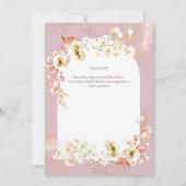 Modernes Dusty Rose Coral Floral FOTO DANKE (Rückseite)