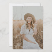 Modernes Dusty Rose Gold Glitzer Grad Party Foto Einladung (Rückseite)