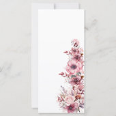 Modernes Dusty Rose Pink Wedding Programm (Rückseite)