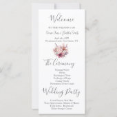 Modernes Dusty Rose Pink Wedding Programm (Vorderseite)