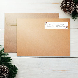 Modernes Dusty Rose Summer Blush Wedding Label