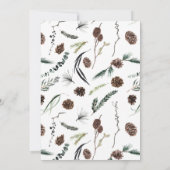 Modernes Dusty Winter Watercolor Weihnachts-Party Einladung (Rückseite)