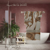 Modernes Earth Tones-Badetuch-Set Badhandtuch Set