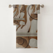 Modernes Earth Tones-Badetuch-Set Badhandtuch Set (Insitu)