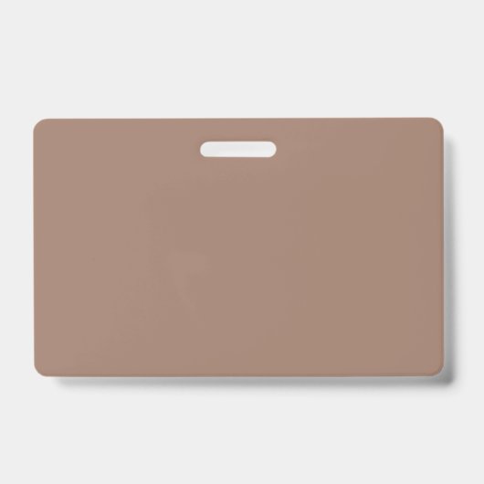 Modernes Earthy Brown Name Abzeichen Ausweis (Vorderseite)