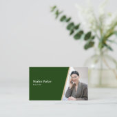 Modernes Echtes Anwesen mit Foto- und QR-Code Visitenkarte (Stehend Vorderseite)