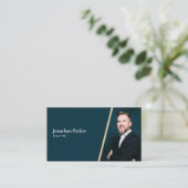 Modernes Echtes Anwesen mit Foto- und QR-Code Visitenkarte (Stehend Vorderseite)