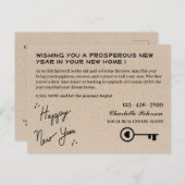 Modernes echtes Anwesen Neujahrsfeiertag Postkarte (Vorne/Hinten)