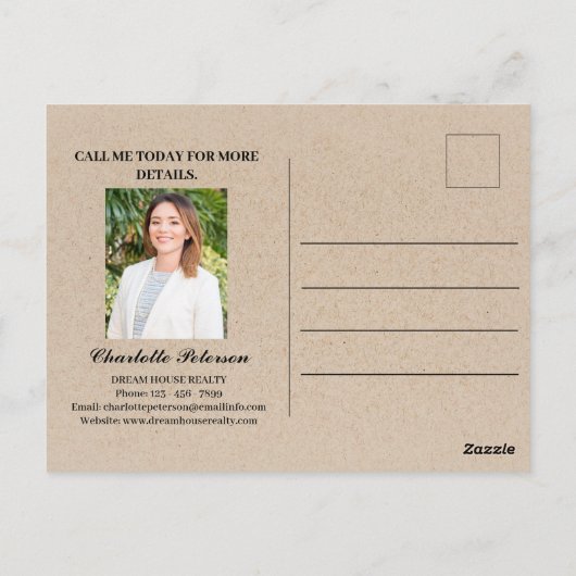 Modernes echtes Anwesen Neujahrsfeiertag Postkarte (Rückseite)