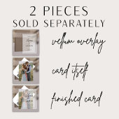 Modernes Echtvellum Overlay einfacher QR-Code Hoch Einladung