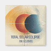 Modernes Eclipse-Souvenir 2026 Magnet (Vorne)