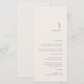 Modernes Ecru Olive Branch Wedding Menu Menükarte (Vorne/Hinten)