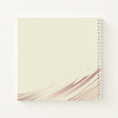 Modernes Ecru & Pink Personalisiertes Sketchbuch Notizblock (Rückseite)