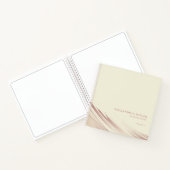 Modernes Ecru & Pink Personalisiertes Sketchbuch Notizblock (Innenseite)