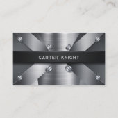 Modernes Edelstahlmetall Visitenkarte (Vorderseite)