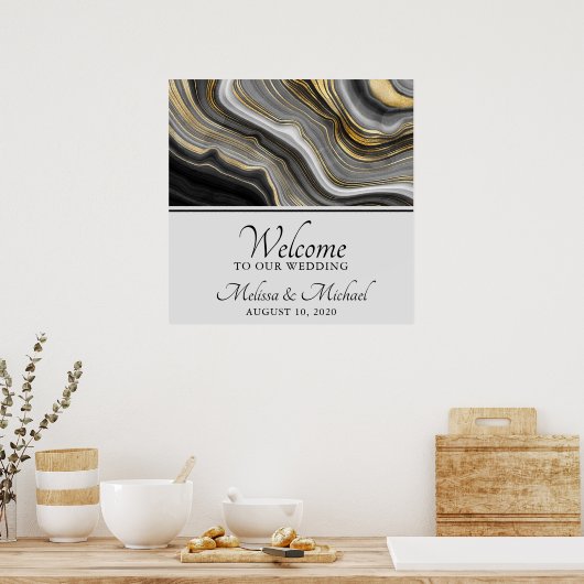 Modernes Edelstein-Edelstein-Abstrakte Poster (Küche)