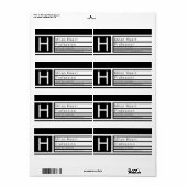 Modernes Editable Geometric Black & White (Vorne)