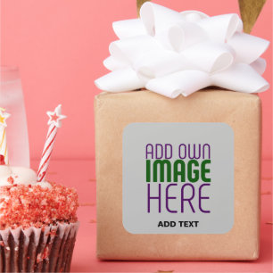 MODERNES EDITABLE NIEDLICH ASH-IMAGE-TEMPLATE-PART QUADRATISCHER AUFKLEBER