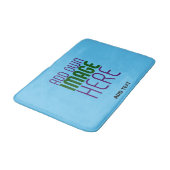MODERNES EDITABLE SWAG SKY BLAUE BILD TEMPLATE BADEMATTE (Schrägansicht)