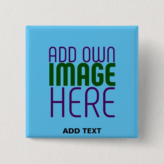 MODERNES EDITABLE SWAG SKY BLAUE BILD TEMPLATE BUTTON (Vorderseite)