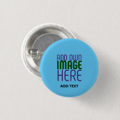 MODERNES EDITABLE SWAG SKY BLAUE BILD TEMPLATE BUTTON (Vorne & Hinten)