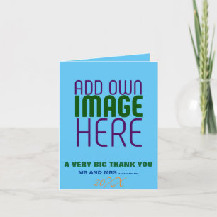 MODERNES EDITABLE SWAG SKY BLAUE BILD TEMPLATE DANKESKARTE