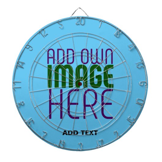 MODERNES EDITABLE SWAG SKY BLAUE BILD TEMPLATE DARTSCHEIBE (vorne)