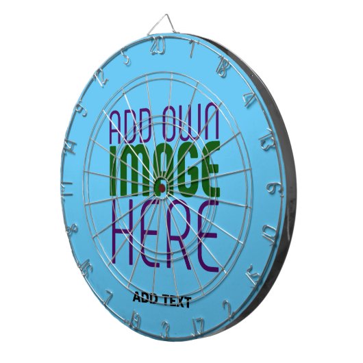 MODERNES EDITABLE SWAG SKY BLAUE BILD TEMPLATE DARTSCHEIBE (Vorderseite rechts)