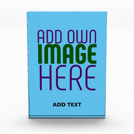 MODERNES EDITABLE SWAG SKY BLAUE BILD TEMPLATE FOTOBLOCK (Vorderseite)