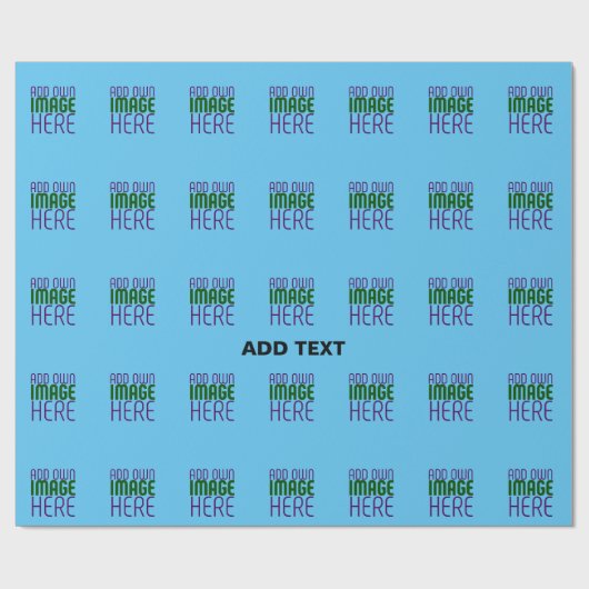MODERNES EDITABLE SWAG SKY BLAUE BILD TEMPLATE GESCHENKPAPIER (Flach)
