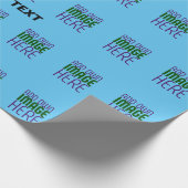 MODERNES EDITABLE SWAG SKY BLAUE BILD TEMPLATE GESCHENKPAPIER (Ecke)