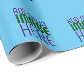 MODERNES EDITABLE SWAG SKY BLAUE BILD TEMPLATE GESCHENKPAPIER (Rolleneckpunkt)