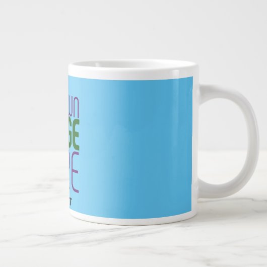 MODERNES EDITABLE SWAG SKY BLAUE BILD TEMPLATE Jumbo-Tasse (Rechts)