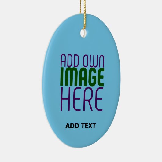 MODERNES EDITABLE SWAG SKY BLAUE BILD TEMPLATE KERAMIK ORNAMENT (Rechts)