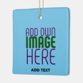 MODERNES EDITABLE SWAG SKY BLAUE BILD TEMPLATE KERAMIKORNAMENT (Links)