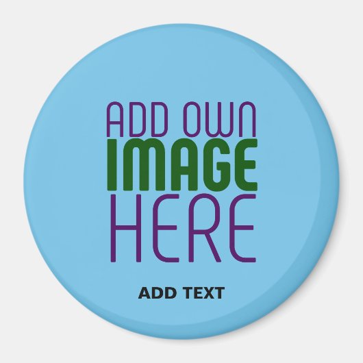 MODERNES EDITABLE SWAG SKY BLAUE BILD TEMPLATE MAGNET (Vorne)