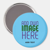 MODERNES EDITABLE SWAG SKY BLAUE BILD TEMPLATE MAGNET (Vorderseite/Rückseite)