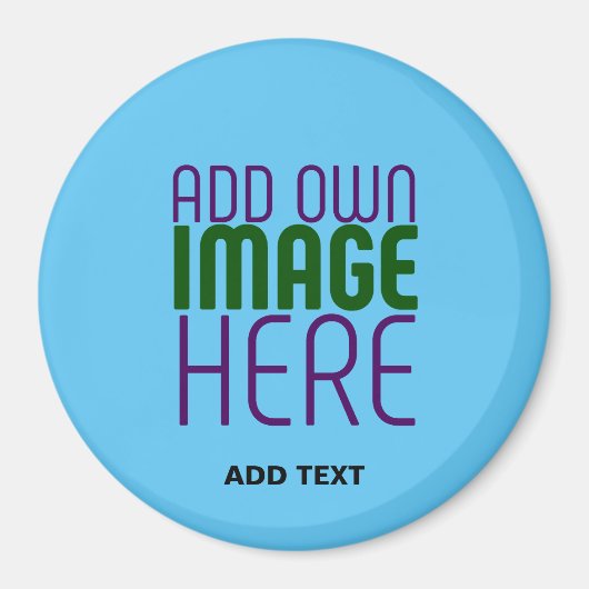 MODERNES EDITABLE SWAG SKY BLAUE BILD TEMPLATE MAGNET (Vorne)