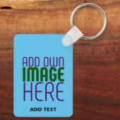MODERNES EDITABLE SWAG SKY BLAUE BILD TEMPLATE SCHLÜSSELANHÄNGER (Rückseite)
