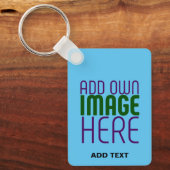 MODERNES EDITABLE SWAG SKY BLAUE BILD TEMPLATE SCHLÜSSELANHÄNGER (Vorderseite)