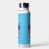MODERNES EDITABLE SWAG SKY BLAUE BILD TEMPLATE TRINKFLASCHE (rechts)