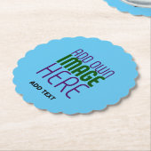 MODERNES EDITABLE SWAG SKY BLAUE BILD TEMPLATE UNTERSETZER (angewinkelt)