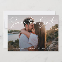 Modernes Editierbares Foto QR | Save the Date Kart Einladung