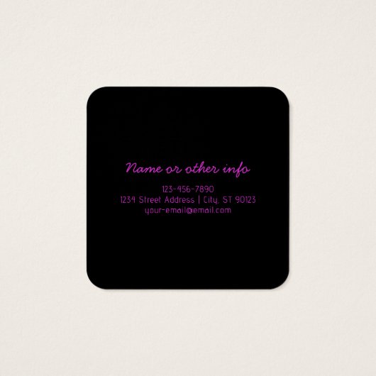 Modernes Editierbares Mit Monogramm Text & Lila Om (Rückseite)