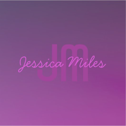 Modernes Editierbares Mit Monogramm Text & Lila Om Aufkleber (Vorderseite)