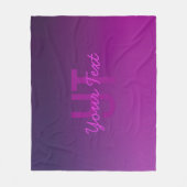 Modernes Editierbares Mit Monogramm Text & Lila Om Fleecedecke (Vorderseite)