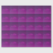 Modernes Editierbares Mit Monogramm Text & Lila Om Geschenkpapier (Flach)